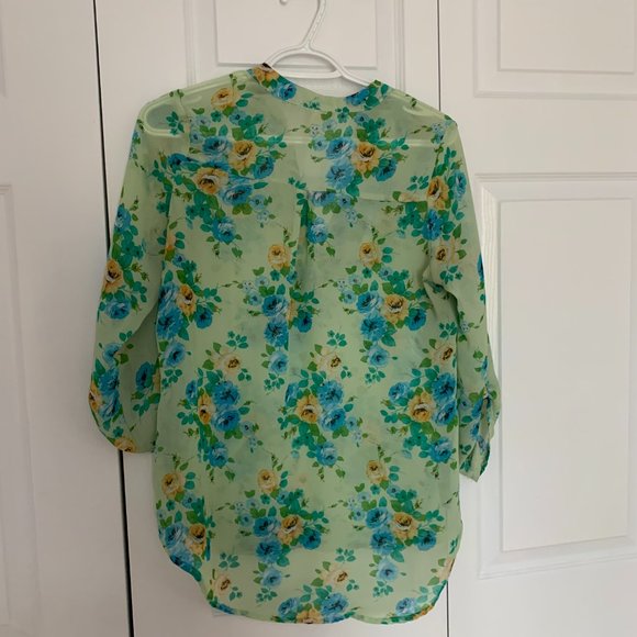 Teen Bell Spring Colors Flower Blouse - Picture 2 of 2
